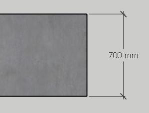 Betonová pracovní deska 70 cm 1