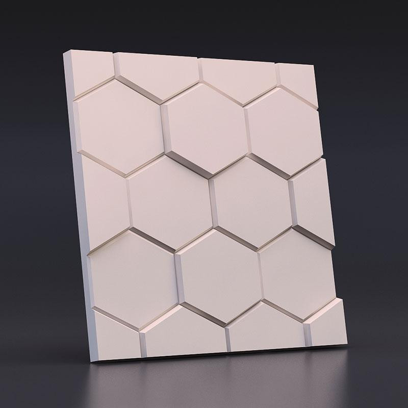Dekorační sádrový 3D obklad Hexagon / cena za 1 m2