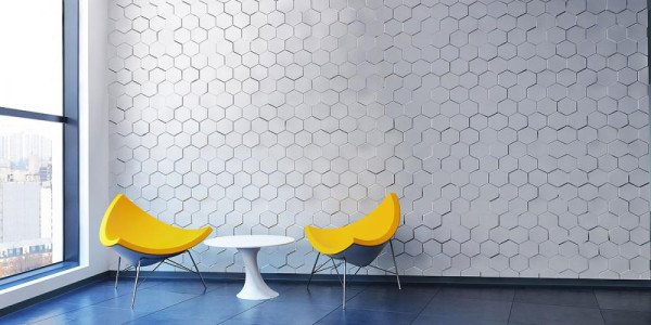 Dekorační sádrový 3D obklad Hexagon / cena za 1 m2 1